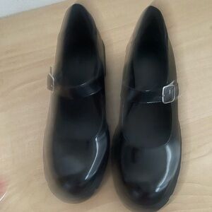 Old Navy Black Patent Mary Jane Buckle Flats
